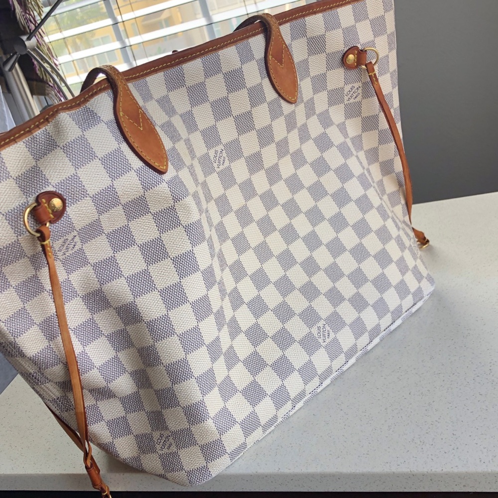 Never full MM Damier azur